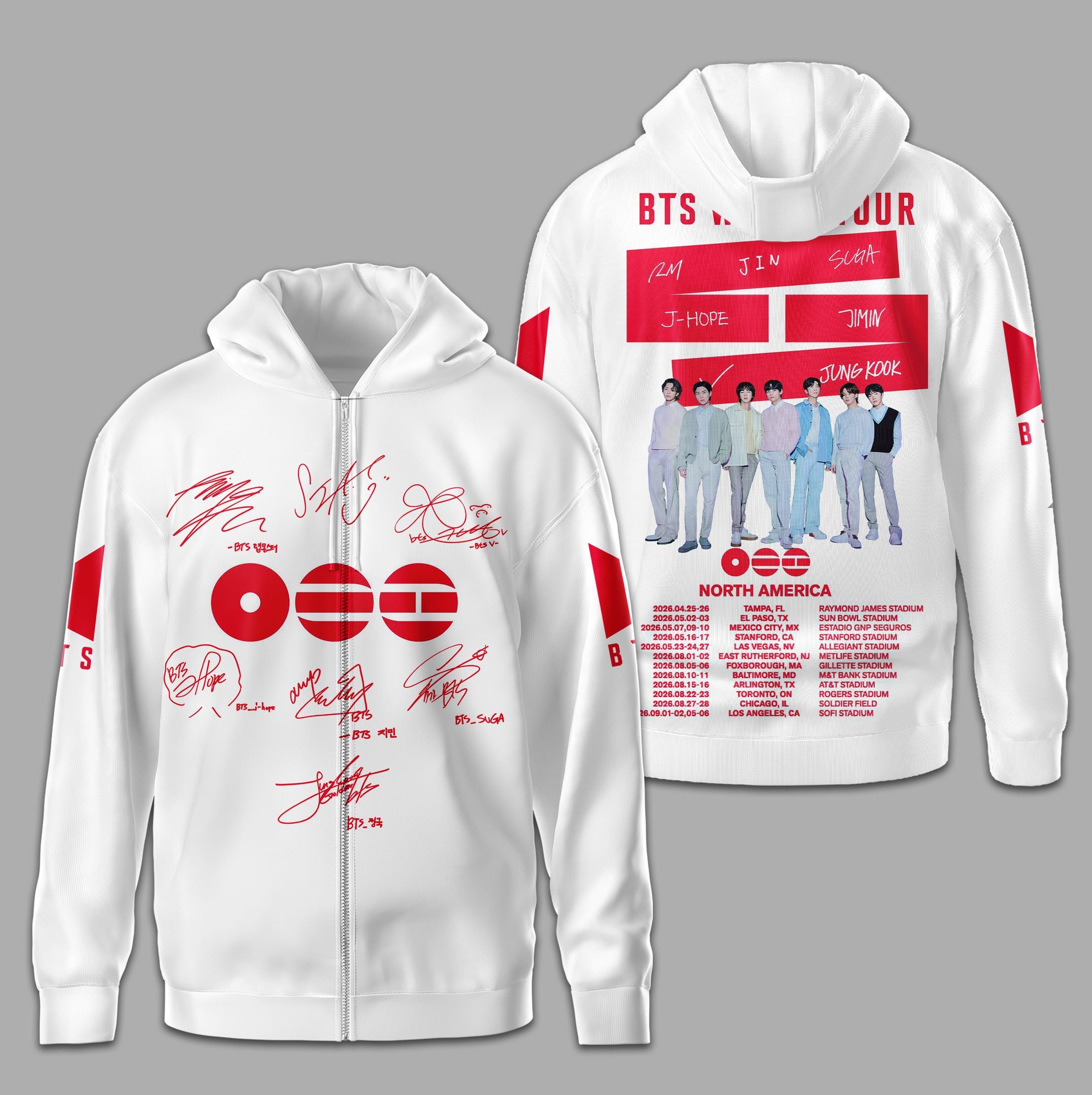 Premium BTS 2026 Tour 3D Shirt TD