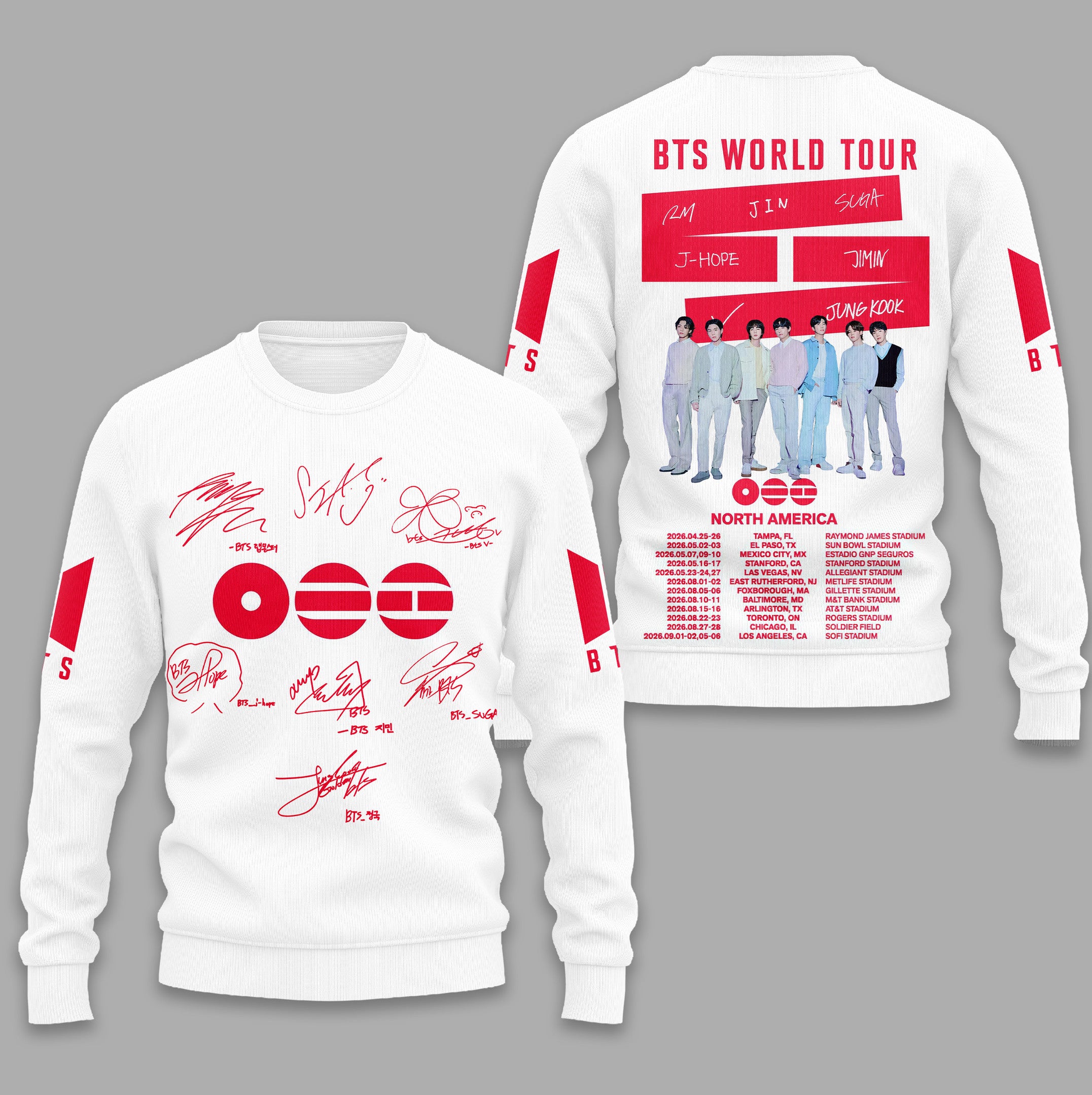 Premium BTS 2026 Tour 3D Shirt TD