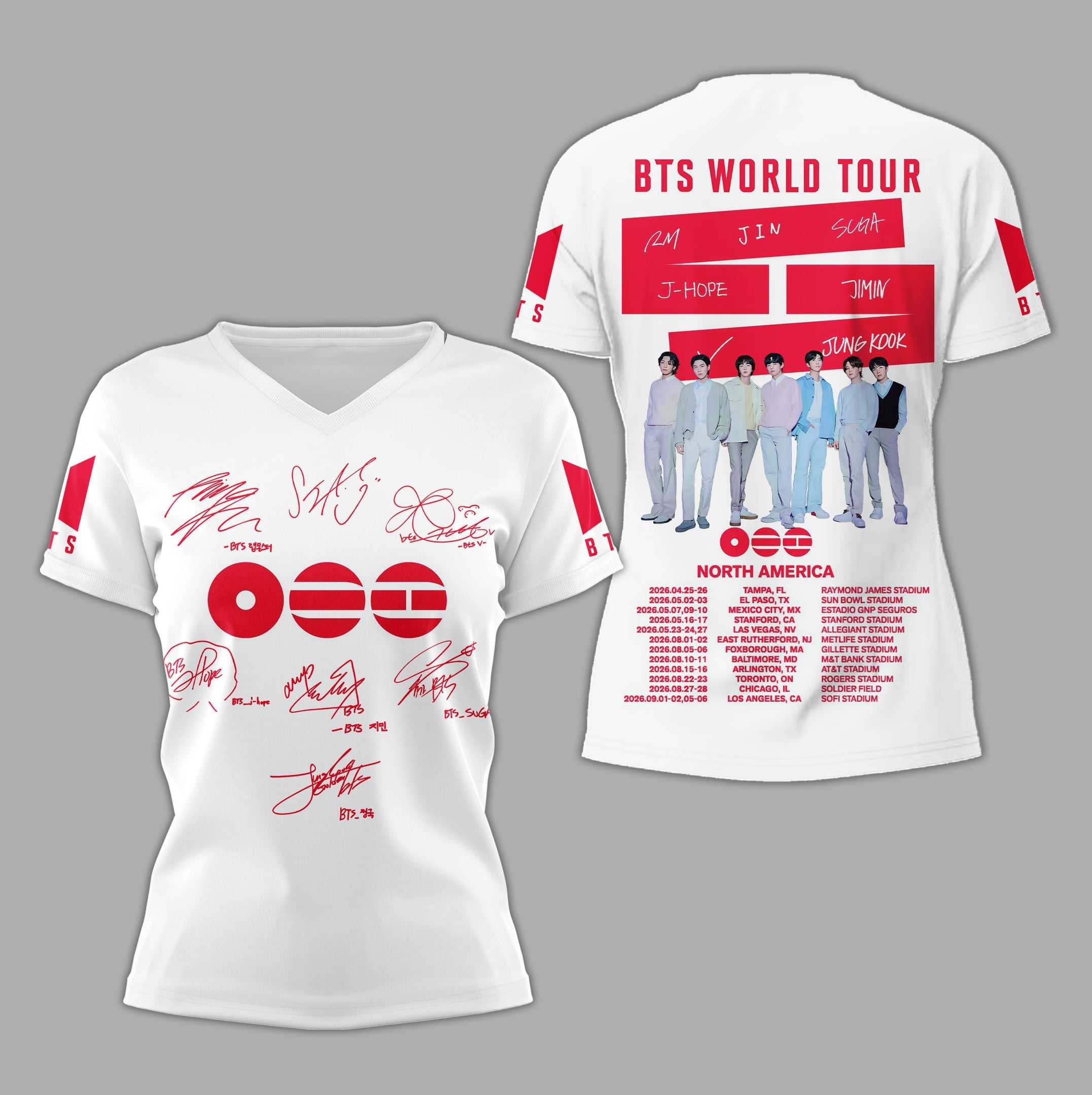 Premium BTS 2026 Tour 3D Shirt TD
