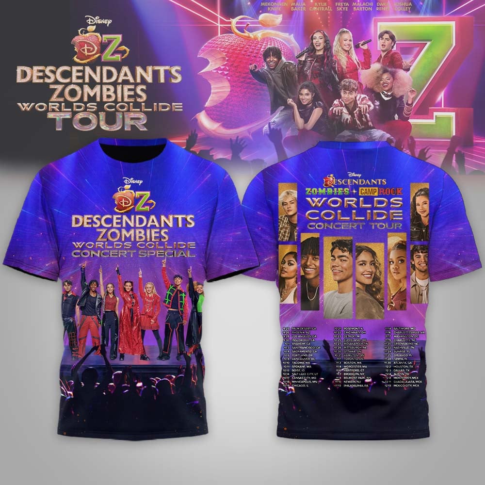 Premium Worlds Collide Concert Tour 3D Shirt NP