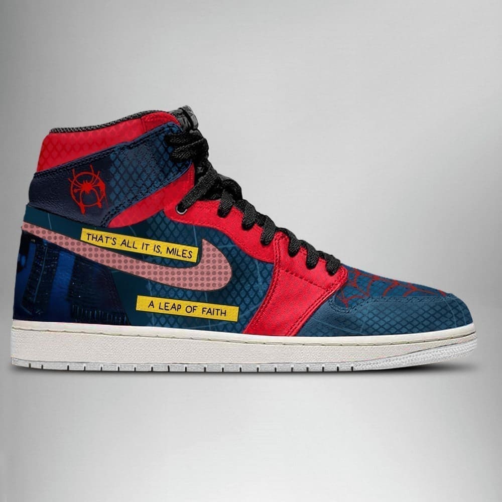 Spider-Man Miles Morales Air Jordan 1 High Top Shoes